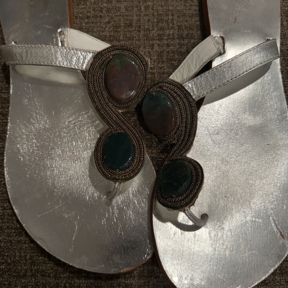 Silver Women's Sandals - Picture 4 of 4